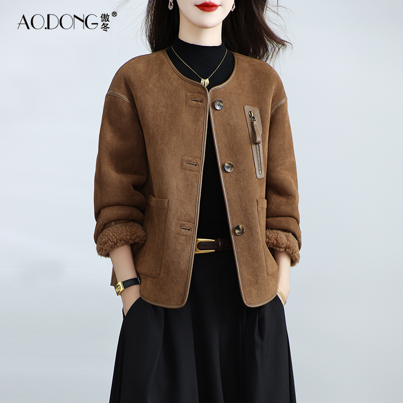 2025新款海宁颗粒绒皮草外套