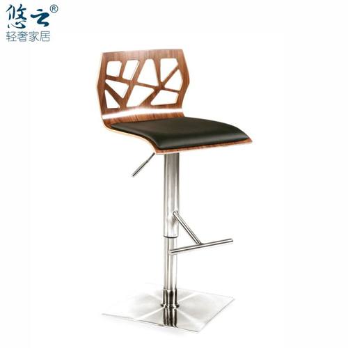 整块不锈钢 黑胡桃饰面 可旋转调高