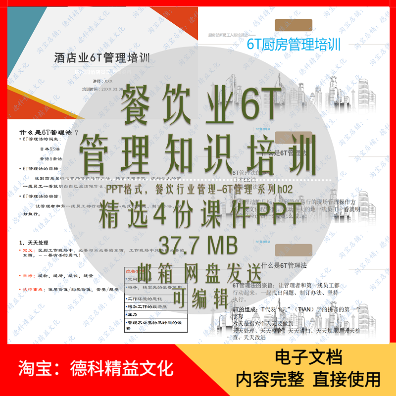 餐饮业6T管理知识培训课件PPT餐饮酒店餐厅厨房食堂6t5S管理 h02