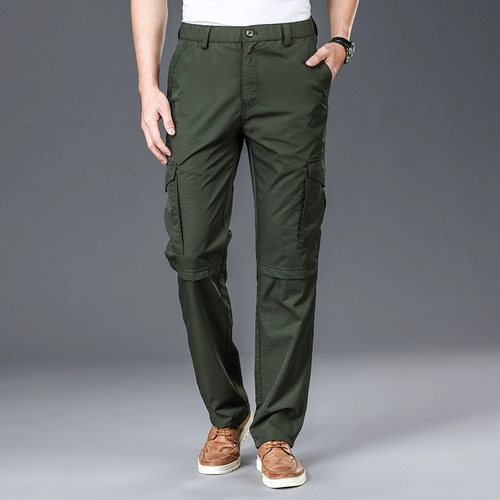 Летние тонкие мужские дорожные быстросохнущие штаны, оверсайз, свободный прямой крой