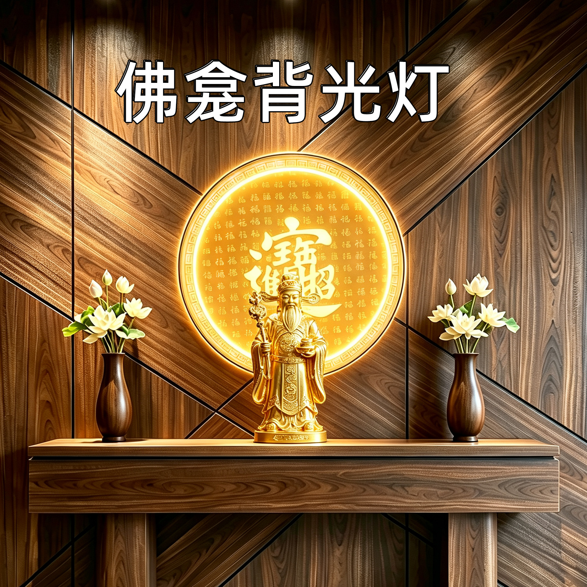 背景灯佛像背光灯佛龛背景灯图片