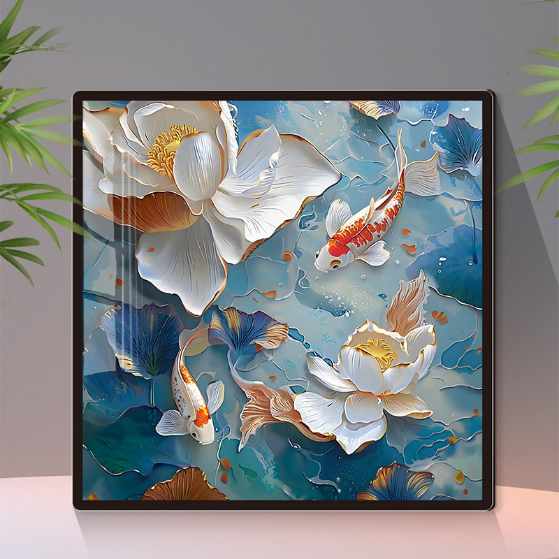 新中式客厅装饰画遮瑕遮丑贴画自粘玄关壁画餐厅背景高级感墙贴画,家居饰品,涂鸦墙贴,淘宝优惠券,粉丝福利购,淘宝优惠卷