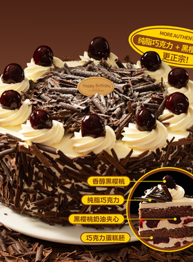味多美 巧克力蛋糕 生日蛋糕 北京同城 经典黑森林蛋糕