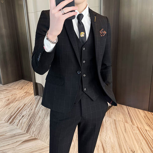 春秋婚礼西装套装商务休闲潮