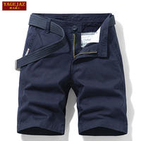 Summer new capri men's shorts, loose straight-leg casual sportswear, all-cotton multi-pocket workwear mid-length pants, breeches thumbnail 2
