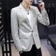 条纹西服男士 小西装 春秋季 上衣潮流修身 休闲百搭外套 西装 青年韩版