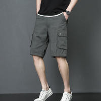 Summer new capri men's shorts, loose straight-leg casual sportswear, all-cotton multi-pocket workwear mid-length pants, breeches thumbnail 7