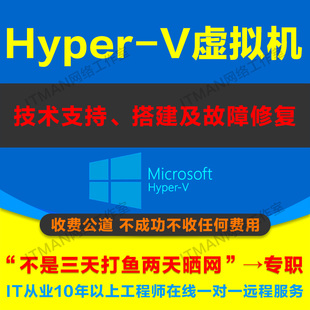 hyper 搭建故障修复提供远程双系统安装 v虚拟机windows技术支持