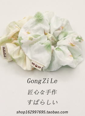 网红2025年春夏新款荷花大肠圈国风复古新中式肥肠发圈扎马尾头绳