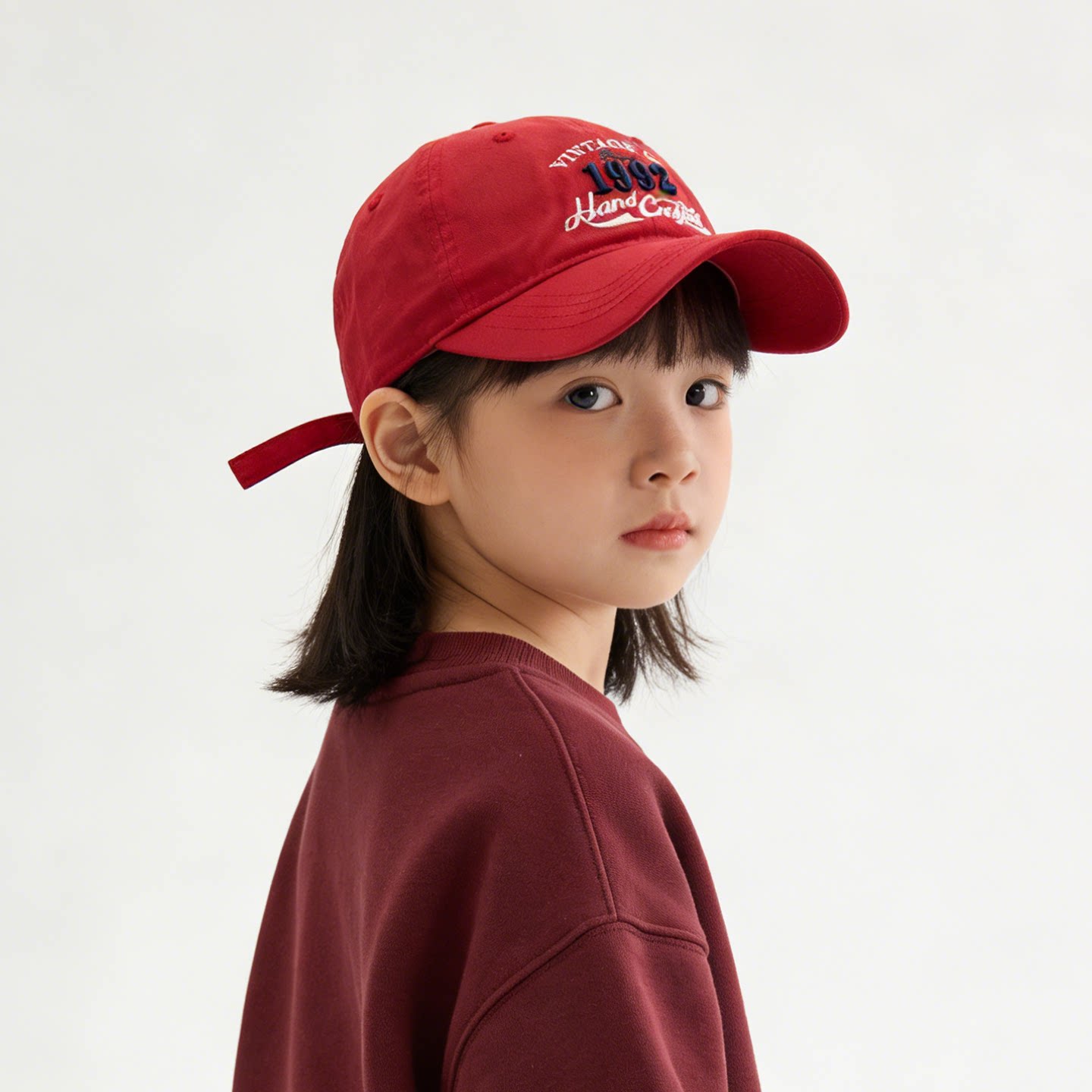 儿童帽子女童春夏季红色棒球帽男中大童韩版百搭春秋鸭舌帽遮阳潮图片