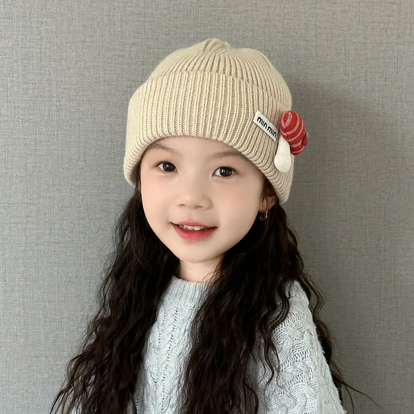 儿童帽子秋冬季女童毛线帽