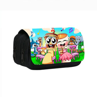 跨境山海经节奏盒子Italian Brainrot双层笔袋Sprunki笔袋文具袋