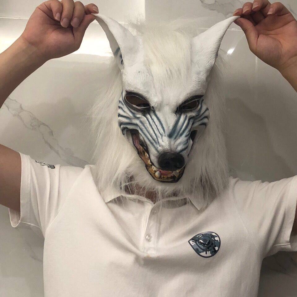 狼人杀面具狼头狼手动物头套面具万圣节化妆舞会吓人派对演出套装