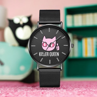 JOJO 奇妙冒险吊爷乔纳森乔斯达石英表超薄手表钢带防水男机械表