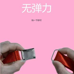 老年人用加厚帆布皮带无弹性70年代松紧怀旧腰带老式 挂钩扣可调节