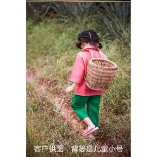 背篓竹编大人竹篓筐鱼篓收纳筐儿童背篼云南竹藤编买菜农用筐子箩