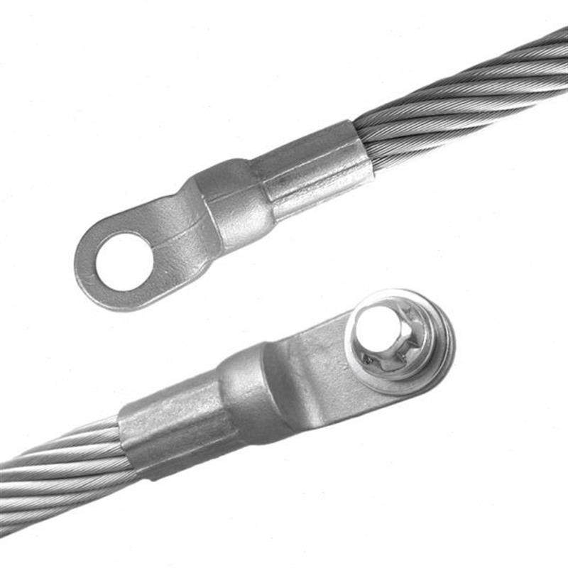 /平方接地钢缆高铁轨道Ni不锈钢铁道铁路连接线钢丝绳端子