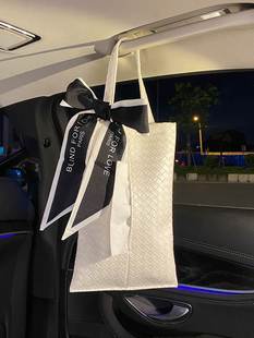 汽车纸巾盒挂式 多功能创意高级感扶手箱车载垃圾桶纸巾盒二合一