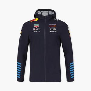 24红牛车队f1赛车服长袖秋冬款风衣冲锋衣男防风夹克定制队服外套