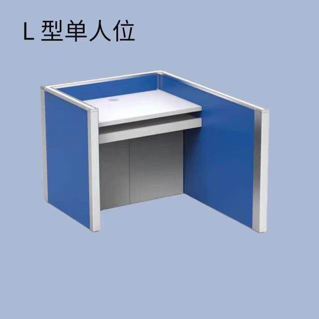 电动升降屏风桌电脑桌语音教室机房防作弊隔断学校英语考试升降桌