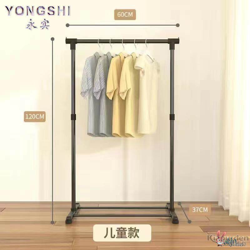 落地衣架小型可移动式挂晾伸缩折叠简易双杆式室内凉衣服架子阳台
