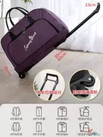 Сиреневый вместительный и большой износостойкий водонепроницаемый длинный чемодан