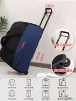 Синий вместительный и большой износостойкий водонепроницаемый длинный чемодан