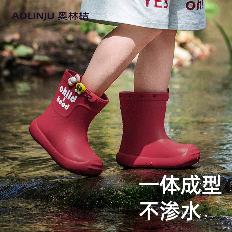 儿童雨鞋女孩宝宝套鞋女童雨靴防水幼儿园专用小孩防滑水鞋男童夏