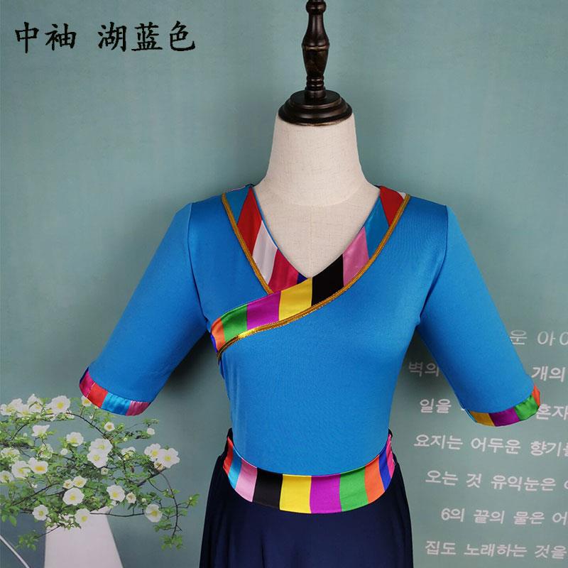 特卖大摆裙舞蹈服现代藏族半身裙藏式长女练功上衣广场舞演出服练