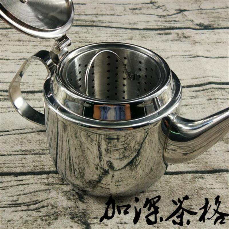 1不锈钢养生茶壶带过滤网泡茶壶烧水壶饭店餐厅茶水壶煮茶壶大