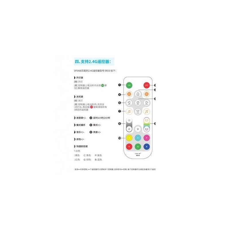 548灯带控制器遥控音箱控制幻彩控制器