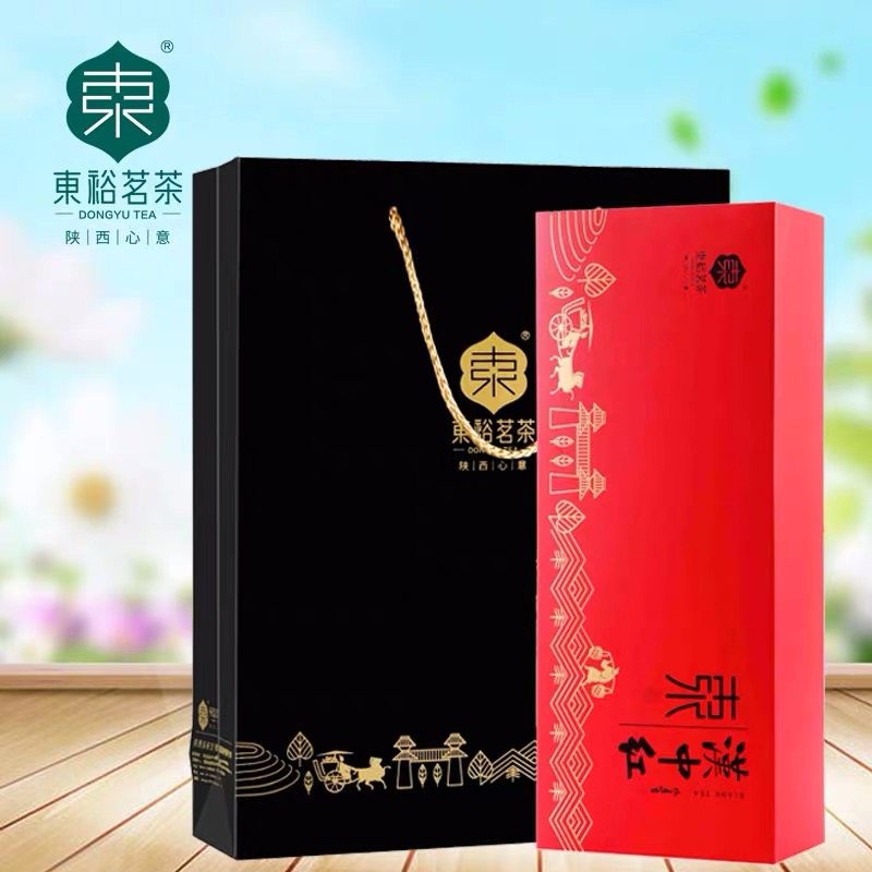 东裕茗茶 汉中红茶 功夫红茶 100克 礼盒装 两盒配礼袋 西乡红茶