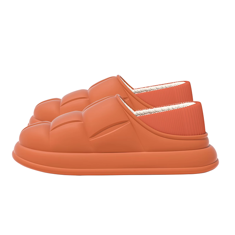 防水棉拖鞋男冬季2024新款室内居家居厚底加绒防滑外穿情侣棉鞋女