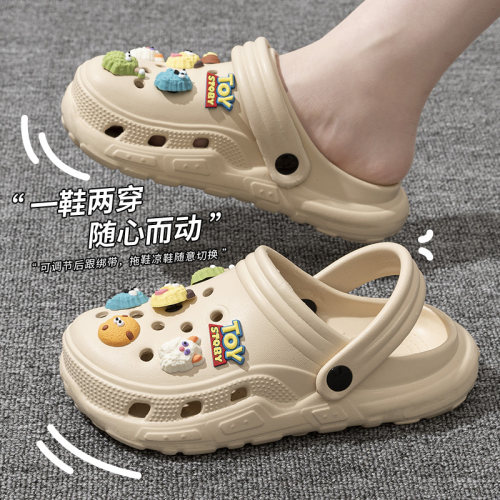 可爱洞洞鞋女夏季外穿包头凉鞋