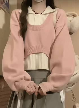 女童秋装套装新款洋气时髦针织潮