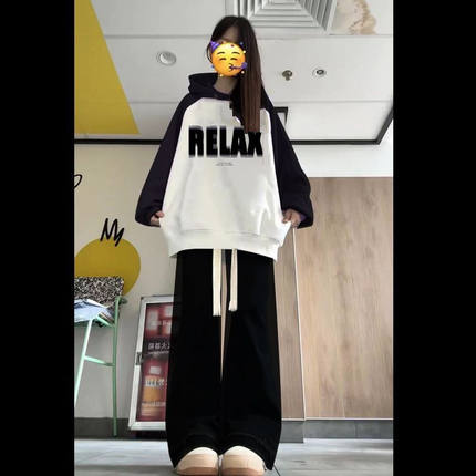 女童套装秋冬款2023新款大童洋气保暖加绒卫衣初中生运动休闲裤潮