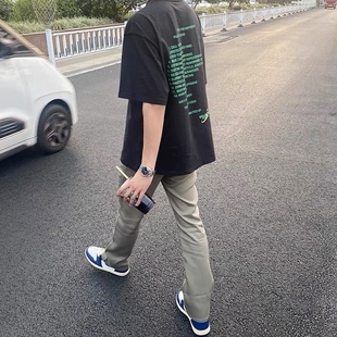 自主 马吉拉风格西裤 kenijima 高街休闲沙色西裤 vibe潮流西裤