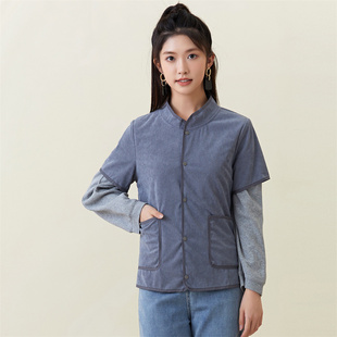 休闲外贸马夹文艺 韩版 春秋冬款 女士马甲背心百搭坎肩居家棉衣修身