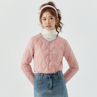 冬季 圆领棉袄小个子家居服 女轻薄棉袄保暖百搭内胆加厚棉衣短款