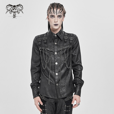 DevilFashion哥特风黑色绑带装SHT144