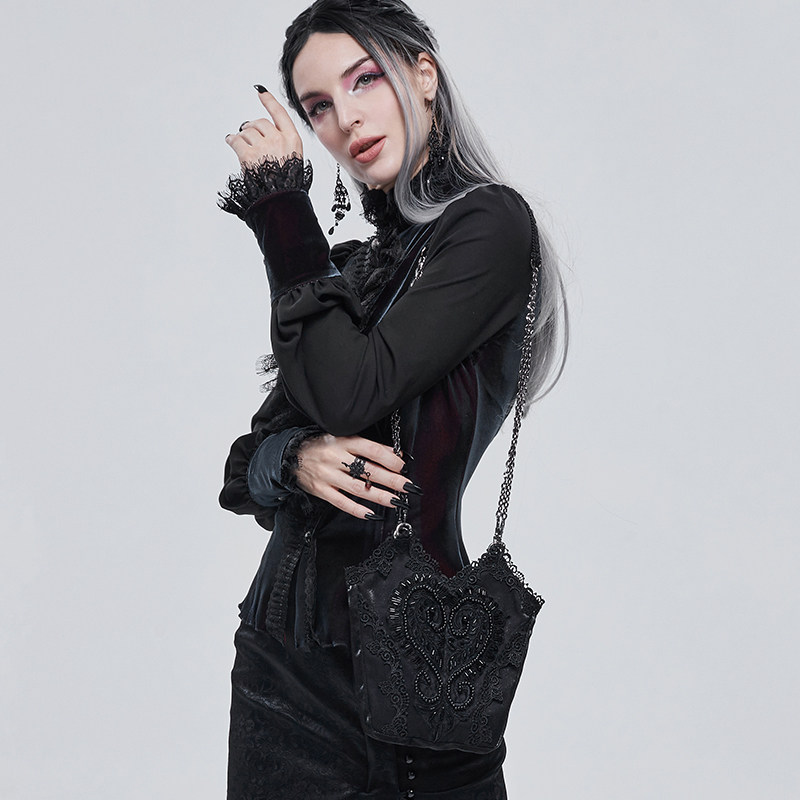 哥特链条单肩包青年女士小