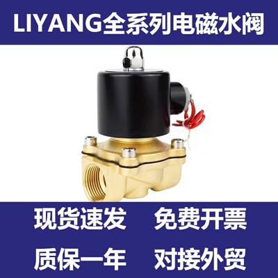 2W铜常闭电磁阀水阀气阀气动开关2分3分4分6分1寸DN08AC220VDC24V