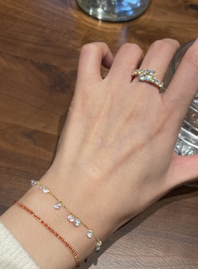 个性时尚双排钻戒指