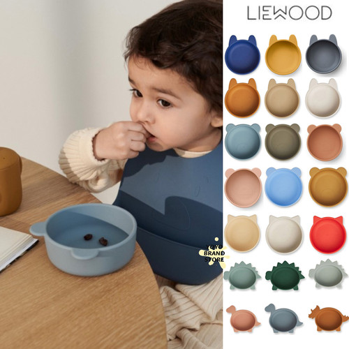 Liewood硅胶防摔餐具辅食碗