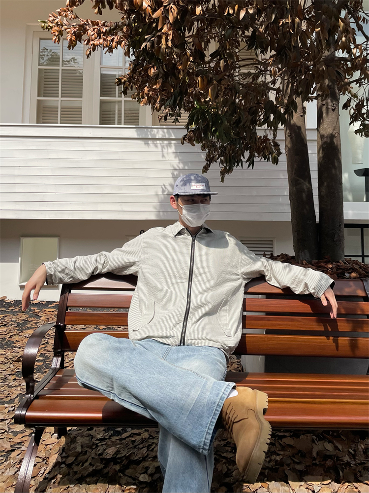 TWORED 美式复古运动风拉链外套女秋季防风防水宽松潮牌夹克