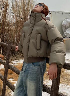 TWORED 冬季新款加厚棉服男女美式复古cleanfit高级短款情侣外套