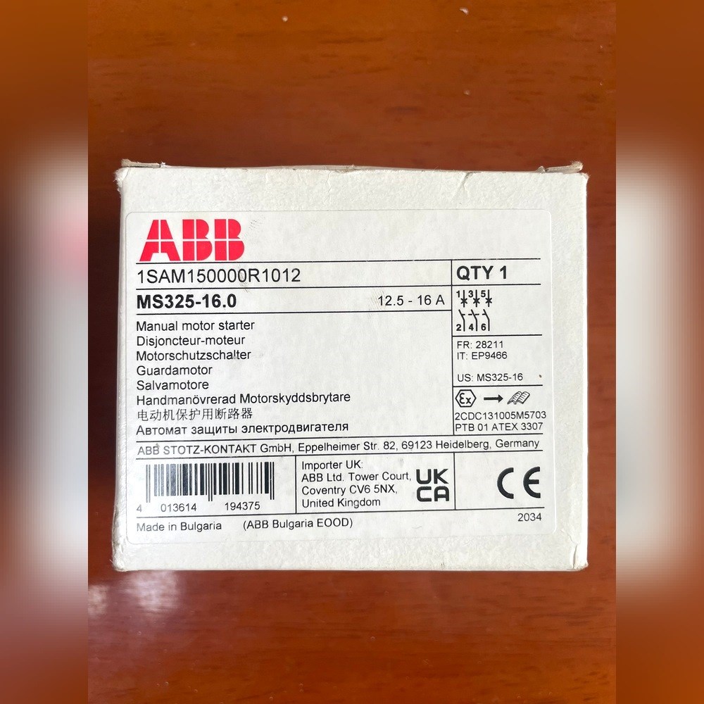 ABB原装马达保护断路器MS325-16.0 议价