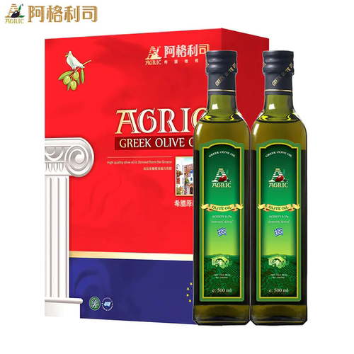 AGRIC/阿格利司希腊原装进口橄榄油礼盒（500ml*2瓶）福利团购