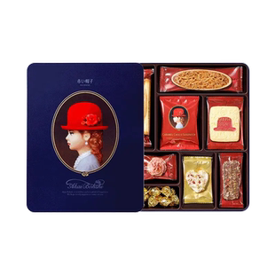 日本原装进口红帽子日式精选糕点礼盒 蓝色款168.6g