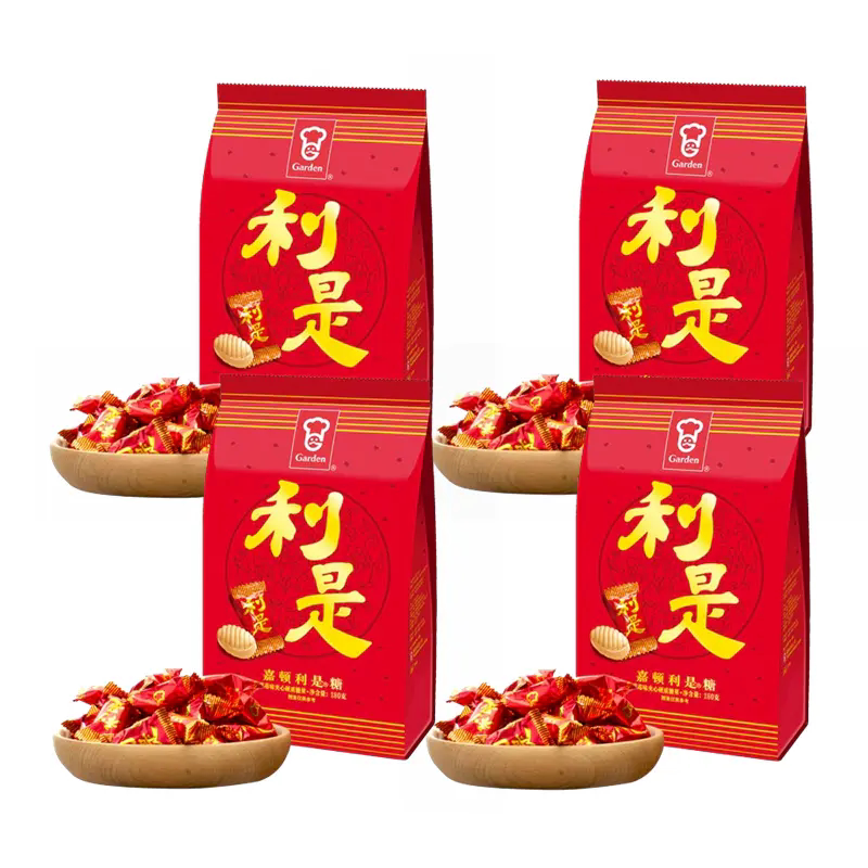 嘉顿利是糖180g*4袋草莓味夹心硬质糖新年糖休闲结婚庆喜糖果包邮